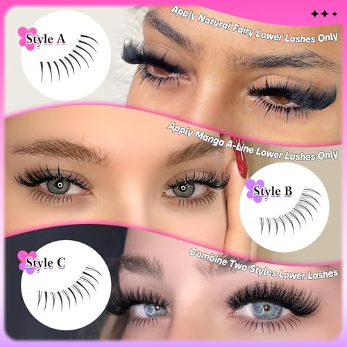 Bottom Lash Clusters 552pcs 5-7mm Natural Lower Eyelash Extensions