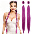 30-Inch Pink Tinsel Hair Extensions - 2 Pack Pre-Stretched Braiding Hair