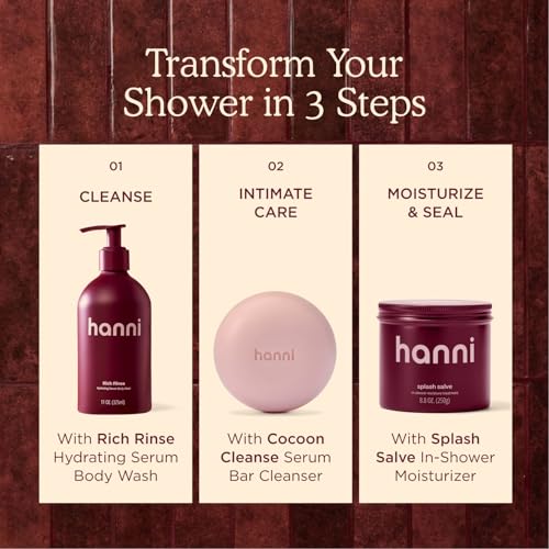 HANNI Rich Rinse Hydrating Serum Body Wash, Glycerin + Aloe, 325