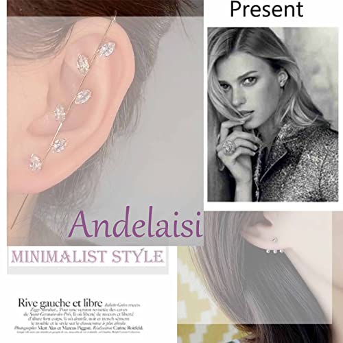 Boho Pearl Hoop Earrings for Women - Open Circle Design