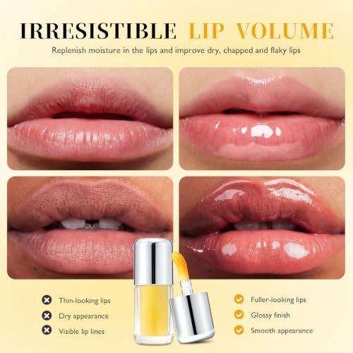 Spicy Plumping Lip Oil - 2PCS Moisturizing Lip Gloss for Fuller Lips