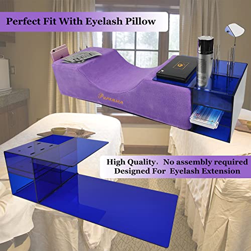 Lash Pillow Shelf Organizer - Eyelash Extension Pillow Shelf Stand - Acrylic Pillow Shelf for Lash Tech Supplies£¬Lash Extension Supplies Display Cabinet Shelves Suitable for Left and Right Hands