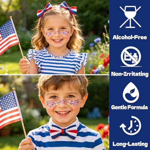 SAM SUGAR Patriotic Glitter Set - Face, Body & Nail Strips