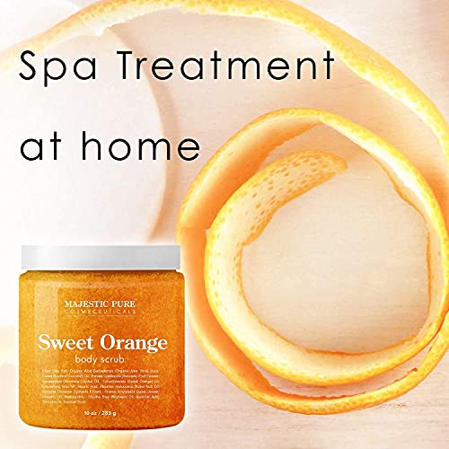 Majestic Pure Brazilian Orange Essential Oil with Orange Body Scrub Bundle
