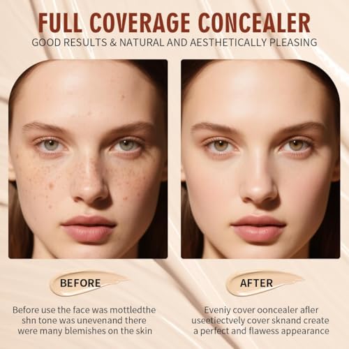 QIC Concealer Shade 130 ? Full Coverage Concealer for Dark Circles & Spots, Warm Ivory Tone, Hydrating & Waterproof Under Eye Corrector for Mature Skin, Non-Cakey Finish (0.53 oz)