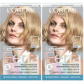 L'Oreal Paris Feria Multi-Faceted Shimmering Permanent Hair Color, 91Champagne Cocktail (Light Beige Blonde), Pack of 2, Hair Dye