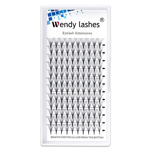 Premade Fans Eyelash Extensions 5D 6D 7D 8D 10D Volume Lash Extensions 0.07mm Thickness Short Stem heat bonded Premade Fans Russian Volume Pre-fanned Lash Extensions(10D-0.07-C, 8-14mm Mixed Tray)