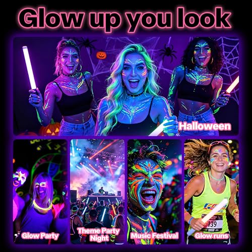 UV Blacklight Neon Face & Body Paint - Fluorescent Glow