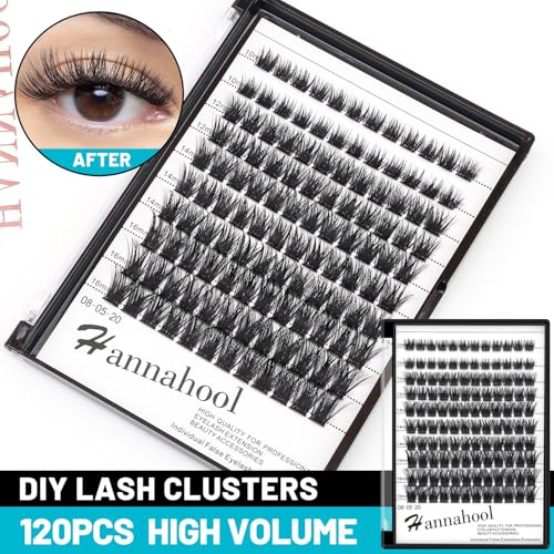 10Rows Mixed 10-12-14-16mm /8-10-12-14mm Individual False Eyelashes D Curl Wide Stem Makeup Cluster Eyelashes Natural Volume Eye Lashes Extensions (10-12-14-16MM Mixed)