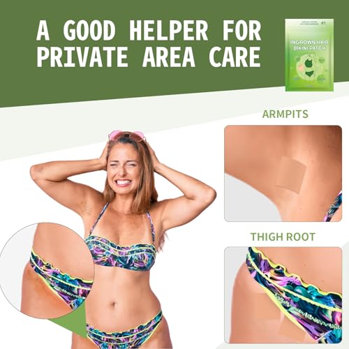 Ingrown Hair Treatment, Ingrown Hair Patch,Razor Bump Treatment for Bikini Area,30 Patches,Quickly and Effectively Clear Up Ingrown Hair Bumps Patch Smooth-Feeling,Non-Irritating Formula,Unisex