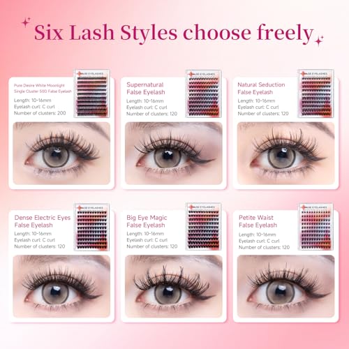 Lash Clusters Eyelash Extensions Kit 120Pcs DIY Beginner