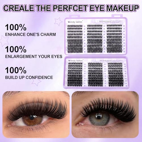 Cluster Lashes 60D+80D 540PCS DIY Eyelash Extensions 9-16mm