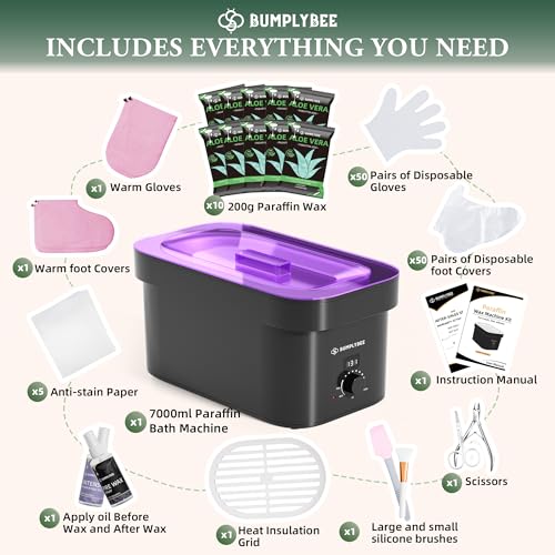 BUMPLYBEE 7000ml Paraffin Wax Machine for Hands & Feet Kit
