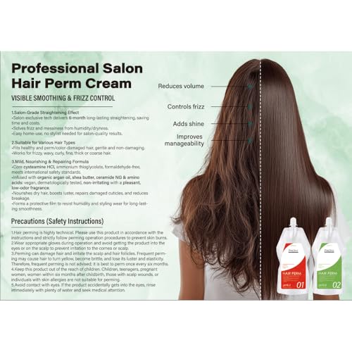 Keratin Hair Straightening Cream Kit with Argan Oil