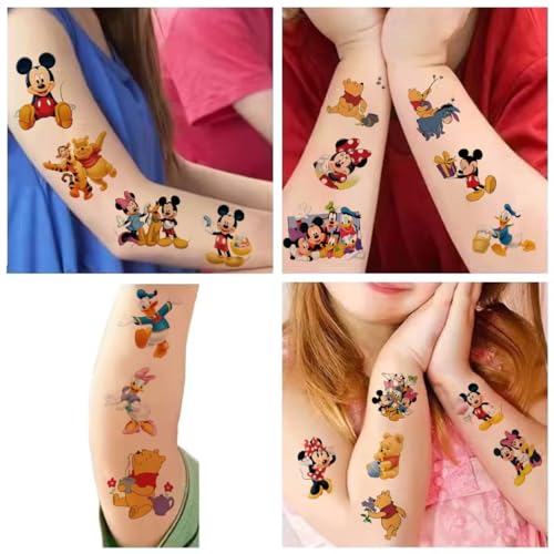 20 Sheets Mickey Minnie Temporary Tattoos for Kids