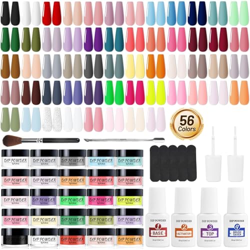 OpenLive Dip Powder Nail Kit - 56 Color Dipping Powder Starter Set