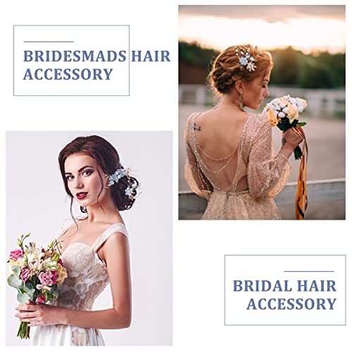5 Pack Wedding Hair Comb Set with Crystal & Pearl Accessories