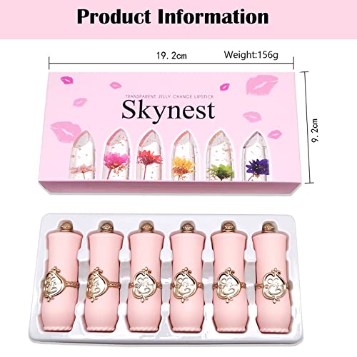 Color Changing Flower Jelly Lipstick - 6 Pack