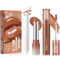 3-Piece Lip Combo Set - Matte Liner, Tinted Balm & Gloss in Mocha Nude