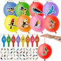 72 Piece Bird Party Favors Set with Punch Balloons & Tattoos