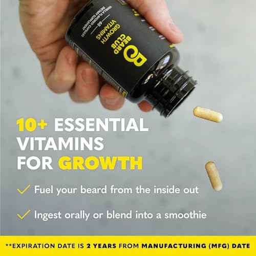 The Beard Club Advanced Beard Growth Kit - Derma Roller, Growth Oil, Vitamins and Vitamin Spray, Shampoo and Boar Bristle Brush - Gift Set - Cedar