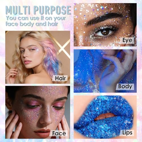 Red White Blue Glitter Stick - Chunky Face & Body Sparkle