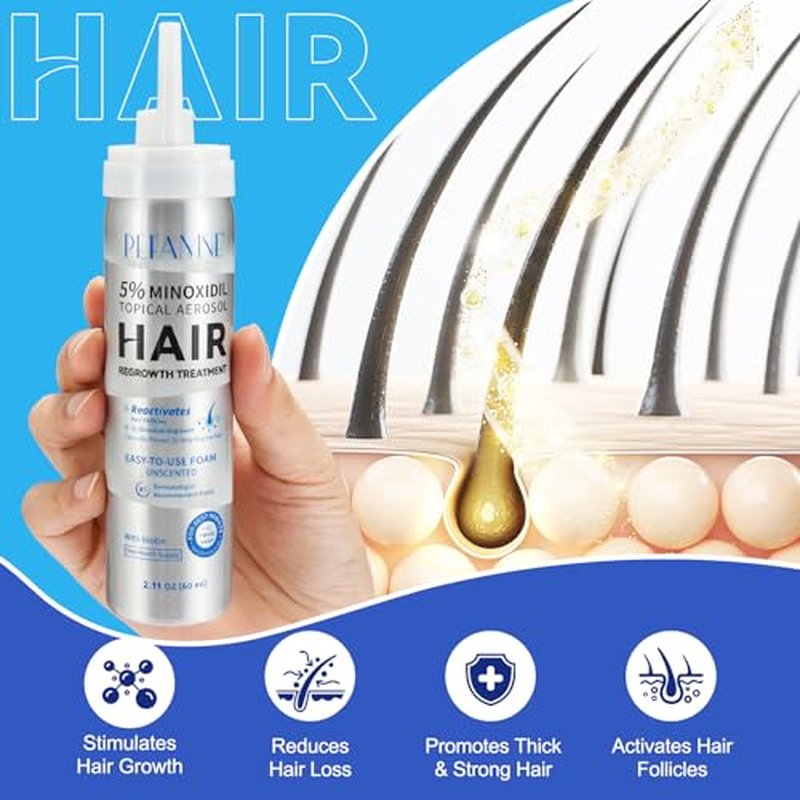 5% Minoxidil Hair Growth Foam for Men & Women