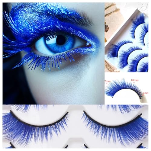 Colorful Cat Eye False Eyelashes 5 Pairs Set