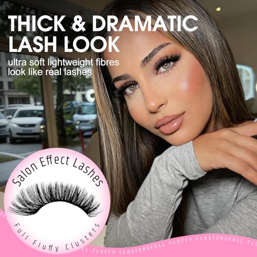 Fluffy Lash Clusters 200D Mink Effect Volume Eyelashes 10-18mm