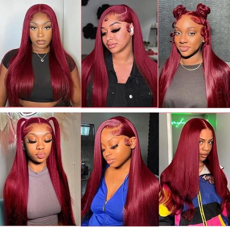 #99J Burgundy Straight Hair Bundles - 3 Pack Brazilian Virgin