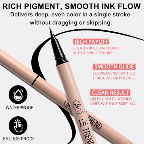 Waterproof Liquid Eyeliner Pen – Bold Tip, Smudge-Proof, Long-Lasting