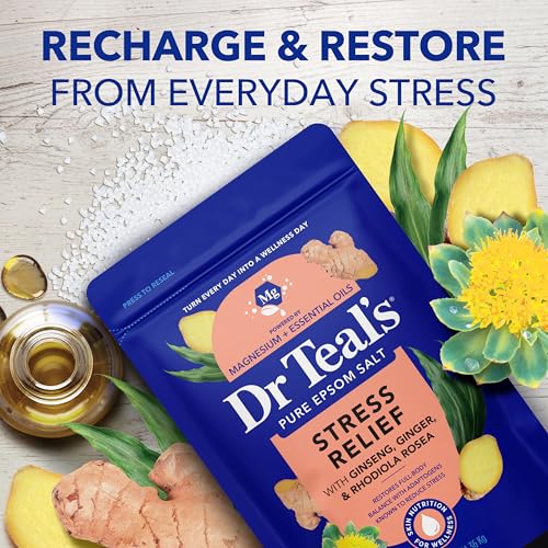 Epsom Salt Magnesium Soak for Stress Relief with Essential Oils, 3 lbs