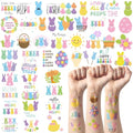 Easter Bunny Temporary Tattoos 144Pcs Bulk Kids