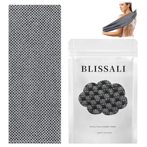 Blissal Exfoliating Shower Towel,Advanced Exfoliating Microfiber Towel,Premium Scrub Bathroom Towel Set,2-in-1 Exfoliatings Towels-Body Scrubber with 2 Sides for All Skin Types