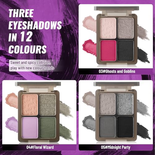 Matte & Shimmer Eyeshadow Palette - Waterproof Long-Lasting Neutral Browns, Champagne & Taupe Kit with Blending Brush, Travel Compact, High Pigment Creamy Shades (Floral Quest)