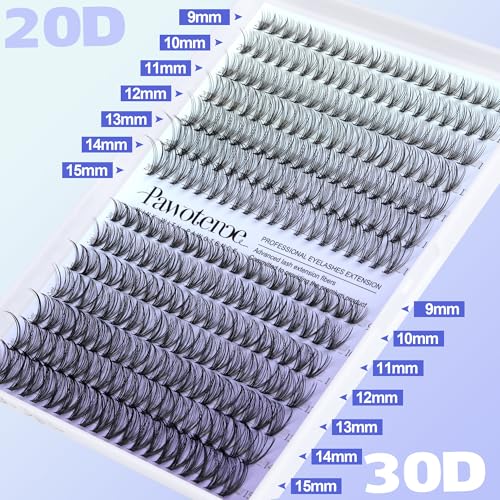 Pawotence 280pc Lash Extension Kit - DIY Cluster Lashes 9-15mm
