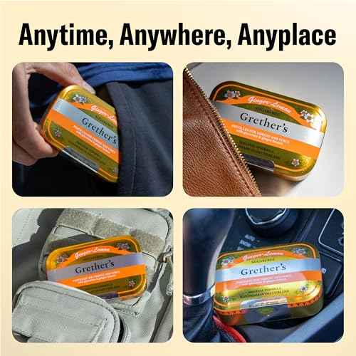 GRETHER'S Sugarfree New Flavor Ginger Lemon Pastilles Remedy for Dry Mouth Relief - Soothing Throat & Healthy Voice - Gift for Singers - 3.75 oz. 1 Pack