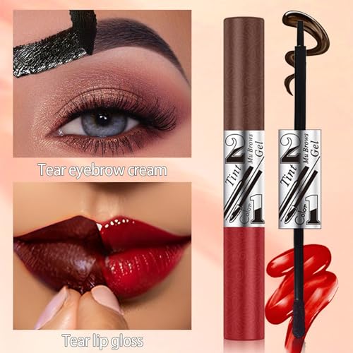 2-in-1 Peel-Off Brow Tint & Lip Stain - Water-Resistant