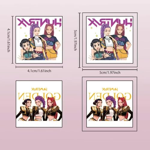 40pcs Cartoon Temporary Tattoos - K-pop Themed Party Favors