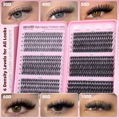 Lash Clusters Kit 590pcs with Bond & Seal - 30D to 100D