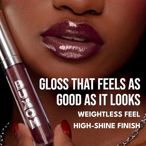 BUXOM Full-On Plumping Lip Polish, Tinted Lip Plumper Gloss with Peptides & Vitamin E, High-Shine Lip Gloss that Nourishes, Vegan, AI 3 Piece Set (Mini Brandi, Filler, Rose Julep)
