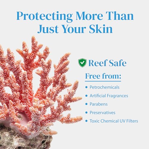 Mineral Face Sunscreen SPF 50, Tinted Aussie Zinc Oxide Sunblock with Hydrating Hyaluronic Acid, Reef Safe, Natural, Vegan, Australian Made, Great for Sensative Skin, Unscented, 100g 3.4oz