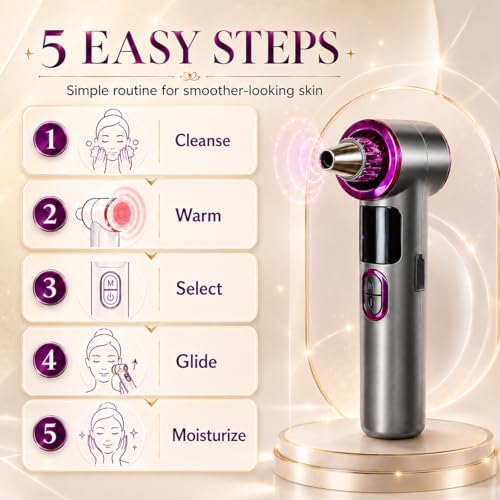 Heated Blackhead Remover Vacuum with Warm Compress & 3 Suction Levels