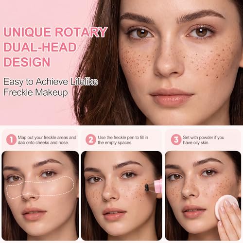 2-in-1 Waterproof Freckle Pen & Stamp for Natural Makeup