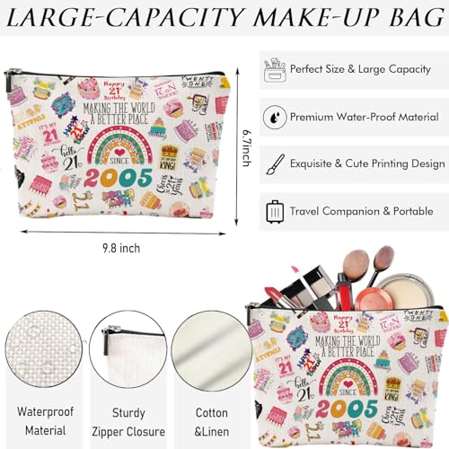 21st Birthday Gifts, 21 Year Old Sister, 2005 Makeup Bag & Travel