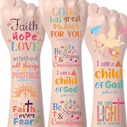 Christian Temporary Tattoos Bulk - 200+ Bible Verse Designs