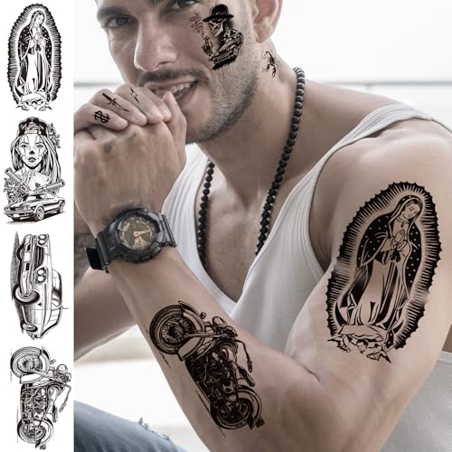 Chicano Temporary Tattoos, 12 Sheets, 110+ Designs