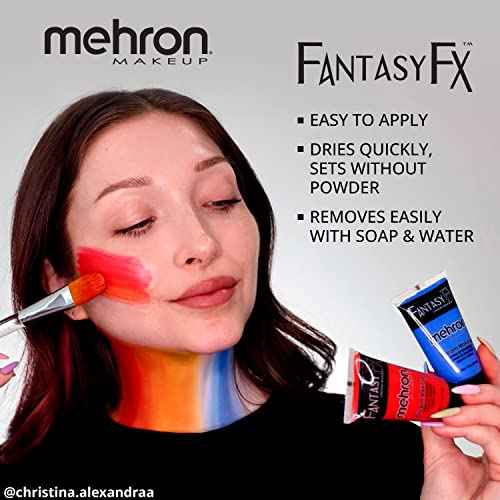 Mehron Makeup Fantasy FX Cream Makeup | Water Based | Halloween | Ogre Green Face & Body Paint For Adults 1 fl oz (30ml) (OGRE GREEN)