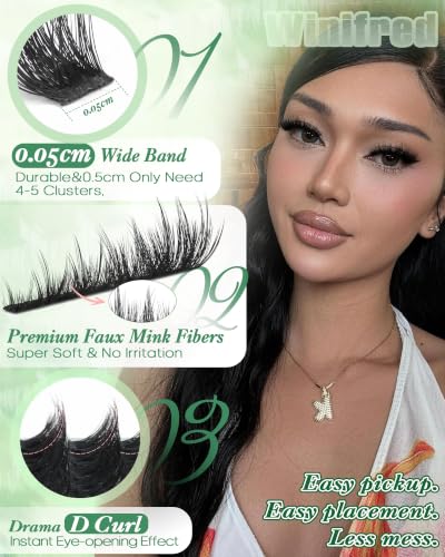 Winifred Wispy D Curl Lash Clusters 10-18mm Faux Mink