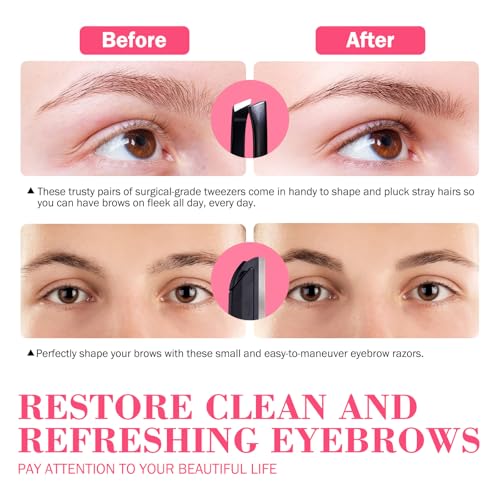 JPNK 8-in-1 Eyebrow Grooming Kit with 5X Magnifying Mirror